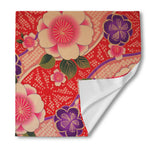 Cherry Blossom Kimono Pattern Print Silk Bandana