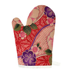 Cherry Blossom Kimono Pattern Print Single Oven Mitt