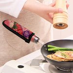 Cherry Blossom Kimono Pattern Print Skillet Handle Cover