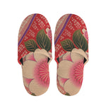 Cherry Blossom Kimono Pattern Print Slippers