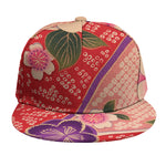 Cherry Blossom Kimono Pattern Print Snapback Cap