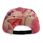 Cherry Blossom Kimono Pattern Print Snapback Cap