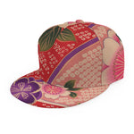 Cherry Blossom Kimono Pattern Print Snapback Cap