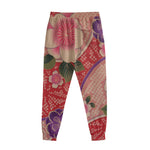 Cherry Blossom Kimono Pattern Print Sweatpants