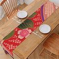 Cherry Blossom Kimono Pattern Print Table Runner