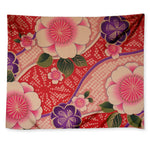 Cherry Blossom Kimono Pattern Print Tapestry