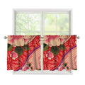 Cherry Blossom Kimono Pattern Print Tier Curtains