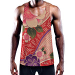 Cherry Blossom Kimono Pattern Print Training Tank Top