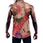 Cherry Blossom Kimono Pattern Print Training Tank Top
