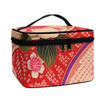 Cherry Blossom Kimono Pattern Print Travel Makeup Bag