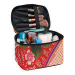 Cherry Blossom Kimono Pattern Print Travel Makeup Bag