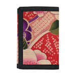 Cherry Blossom Kimono Pattern Print Trifold Wallet