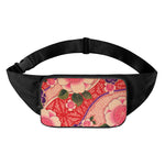 Cherry Blossom Kimono Pattern Print Waist Bag