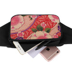 Cherry Blossom Kimono Pattern Print Waist Bag