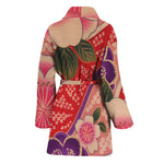 Cherry Blossom Kimono Pattern Print Women's Bathrobe