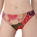 Cherry Blossom Kimono Pattern Print Women's Panties