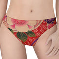 Cherry Blossom Kimono Pattern Print Women's Thong