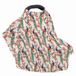 Cherry Blossom Peacock Print Baby Seat Cover