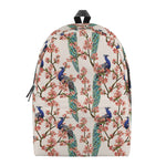 Cherry Blossom Peacock Print Backpack