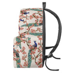 Cherry Blossom Peacock Print Backpack