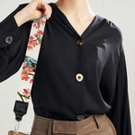 Cherry Blossom Peacock Print Bag Strap