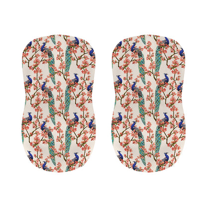 Cherry Blossom Peacock Print Bar Stool Covers