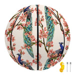 Cherry Blossom Peacock Print Basketball