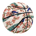 Cherry Blossom Peacock Print Basketball