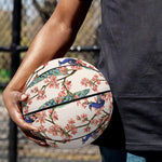 Cherry Blossom Peacock Print Basketball