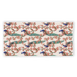 Cherry Blossom Peacock Print Beach Towel