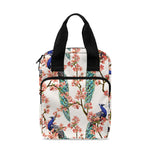 Cherry Blossom Peacock Print Bible Tote Bag