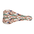 Cherry Blossom Peacock Print Bicycle Seat Cover