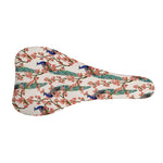 Cherry Blossom Peacock Print Bicycle Seat Cover