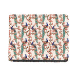 Cherry Blossom Peacock Print Bifold Wallet