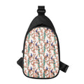 Cherry Blossom Peacock Print Sling Bag