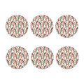 Cherry Blossom Peacock Print Coaster Set