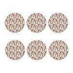 Cherry Blossom Peacock Print Coaster Set