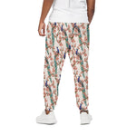 Cherry Blossom Peacock Print Cotton Pants