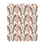 Cherry Blossom Peacock Print Curtain