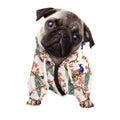 Cherry Blossom Peacock Print Dog Zip Up Hoodie