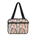 Cherry Blossom Peacock Print Double Strap Bible Bag
