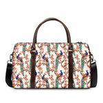 Cherry Blossom Peacock Print Duffle Bag