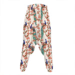 Cherry Blossom Peacock Print Hammer Pants