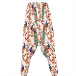 Cherry Blossom Peacock Print Hammer Pants