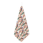 Cherry Blossom Peacock Print Hand Towel