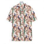 Cherry Blossom Peacock Print Hawaiian Shirt