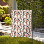 Cherry Blossom Peacock Print House Flag