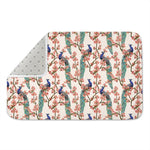 Cherry Blossom Peacock Print Indoor Door Mat