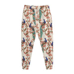 Cherry Blossom Peacock Print Jogger Pants