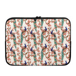 Cherry Blossom Peacock Print Laptop Sleeve